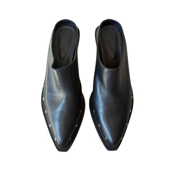 ALOHAS Anthropologie Lorenzo Leather Mules size 40 US 9 9.5 Black - Picture 5 of 11